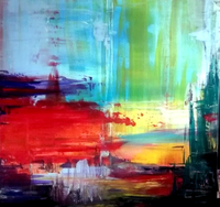"in the beginning" 100x100cm by ruth dahm